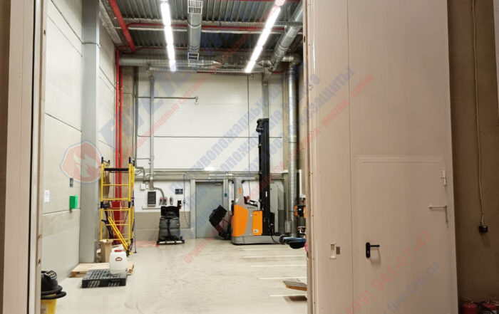 Откатные противопожарные ворота FireTechnics-Р EI60, Склад